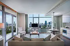 Ein Schlafzimmer Ecksuite